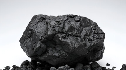 Obraz premium Black (bituminous) coal is a relatively soft coal containing a tarlike substance called bitumen.