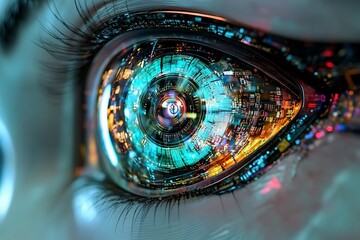 Vibrant robotic vision lens array with adaptive iris and multilayered optical filters 