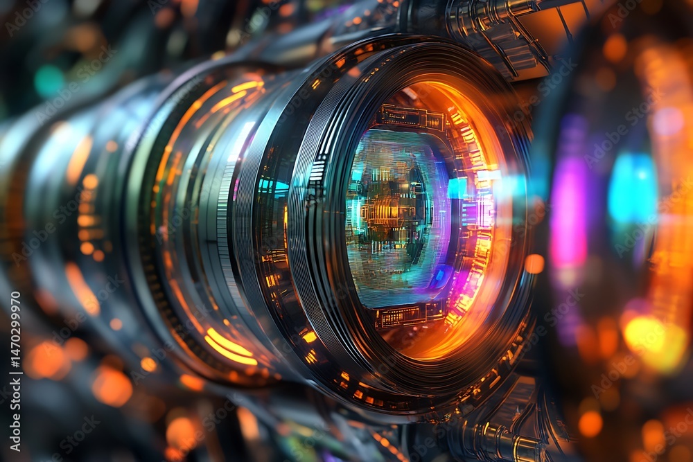 Poster vibrant robotic vision lens array with adaptive iris and multilayered optical filters