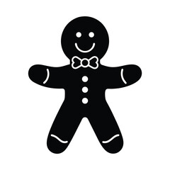 gingerbread man isolated on white