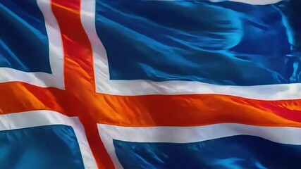 icelandic flag for national Day or Independence Day of Iceland - Powered by Adobe