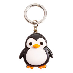 Fototapeta premium Adorable Penguin Keyring Cute Animal Keychain for Bags and Keys on Transparent background