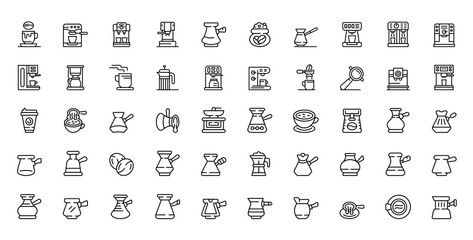 Various styles and types of coffee makers