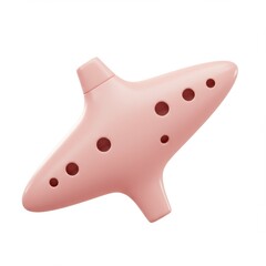 Pink Clay Ocarina Musical Instrument