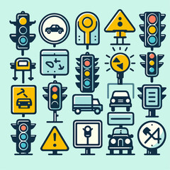 traffic light vector illustration
