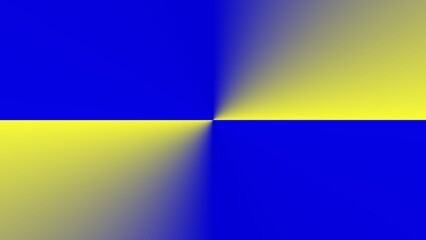 Abstract image with blue and yellow gradient, divided into four quadrants