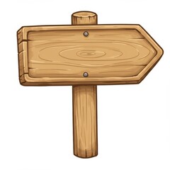 Wooden Arrow Sign with Blank Space for Message