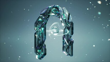 A crystalline arch of glowing slabs rotates slowly around a pulsing central orb, surrounded by drifting particles and soft ambient light refractions. - Powered by Adobe