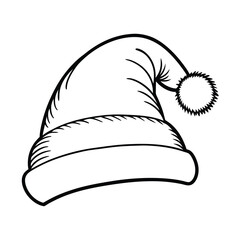 vector illustration of a christmas santa hat