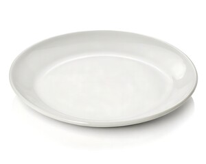 Empty White Plate Against White Background