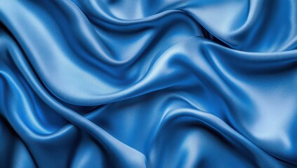 Obraz premium Luxurious blue silk drapes