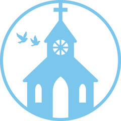 チャペル(窓)×アイコン(ブルー)