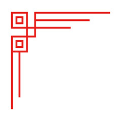Chinese Frame Corner Ornament Vector