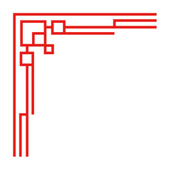 Chinese Frame Corner Ornament Vector