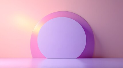 Obraz premium Pink Pastel Circle Display Background.