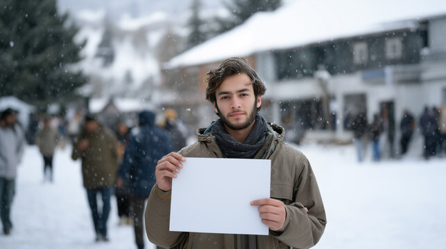 Silent Demonstration in Kashmir During Winter Peace March