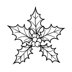 Fototapeta premium christmas holly vector