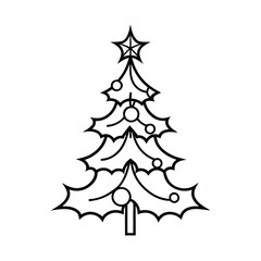 Obraz premium christmas tree vector illustration