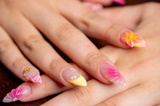 Stock photo beautiful gel nails