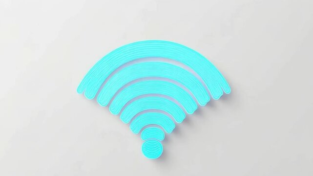 2d illustration WiFi symbol concept. white background