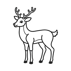 charismas deer vector illustration