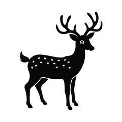 charismas deer vector illustration
