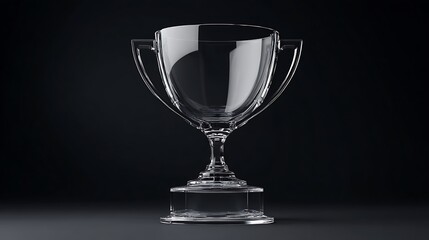 Ultra quality image of classic glass trophy mockup.