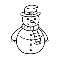 snowman isolated on white