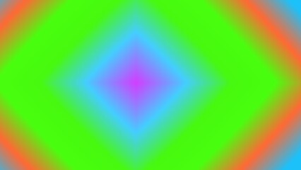 Vibrant, concentric diamond of neon hues