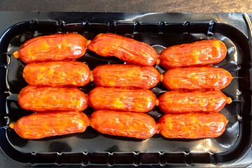 Typical smoked mini Portuguese sausage