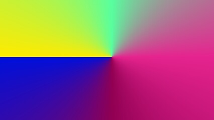 Vibrant quadrants of color gradients converge at the center (2)