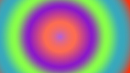 Vibrant concentric circles of blurred neon hues
