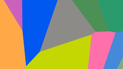 Abstract polygonal artwork featuring vibrant, geometric shapes in diverse colors