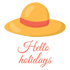 Bright summer illustration. Perfect for summer vacations, travel promotions and holiday cards.