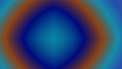 Abstract gradient artwork featuring concentric, teardrop-shaped color blends of blues and oranges
