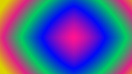 Vibrant concentric rainbow gradient with a central fuchsia diamond shape