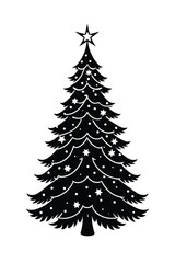 set of christmas trees