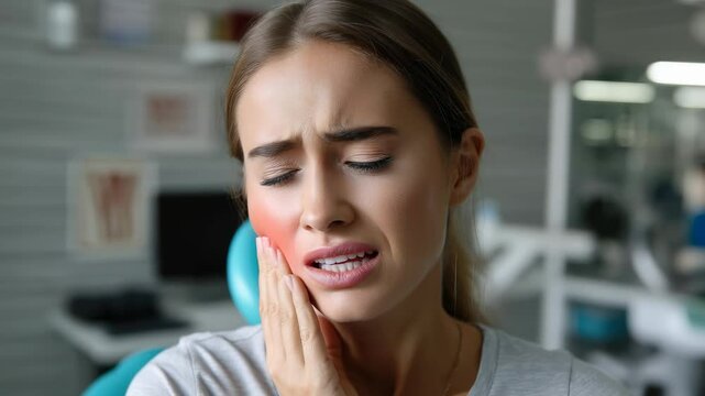 Mouth ache view: jaw throb, enamel damage, root infection, oral strain, tooth concern, bite shock, hygiene habit, gum issue, pulp irritation, clinic visit, facial spasm, female pain.