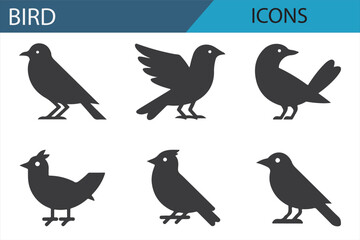 Avian Icon Collection for Wildlife and Birdwatching Designs