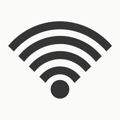 black free wifi vector icon on white background