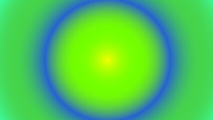 Vibrant concentric circles in lime green and blue gradients