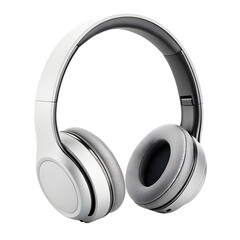 3d wireless headphones icon, isolated on transparent background