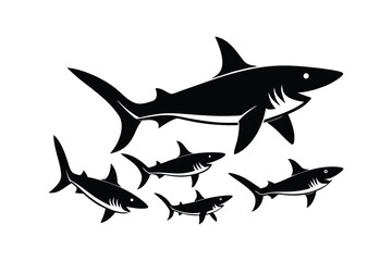 Penguin Silhouette Vector set Design