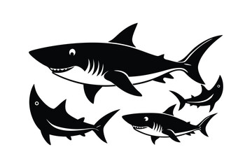 Penguin Silhouette Vector set Design