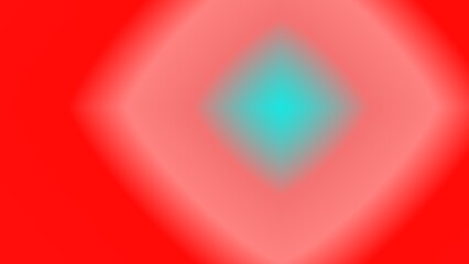 Abstract diamond shape with vibrant red, pink, and cyan gradient
