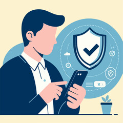 illustration of someone holding a cellphone