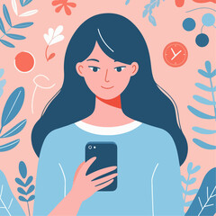 illustration of someone holding a cellphone