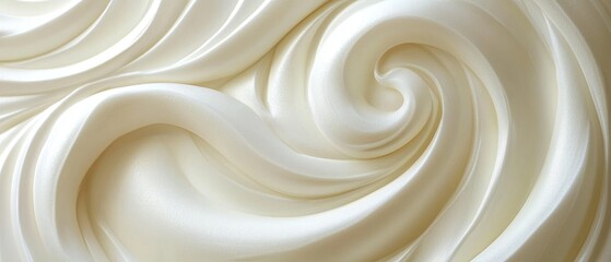 Swirling, creamy texture; soft, smooth, and opulent.  Light ivory color creates a luxurious feel