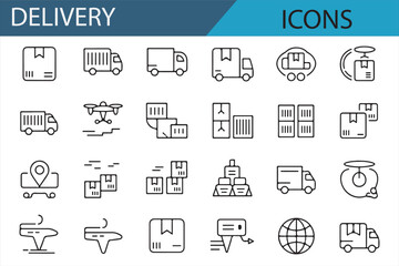 Collection of Delivery and Transportation Icons