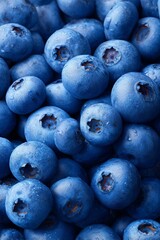 Fresh Blueberries Nature's Bounty Close-Up Photography Vibrant Colors Macro View Healthy Eating
